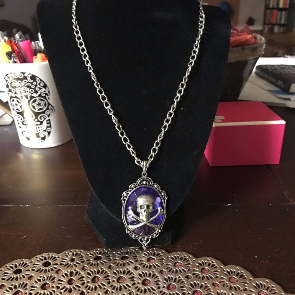 Sugar Skull Violet Necklace
